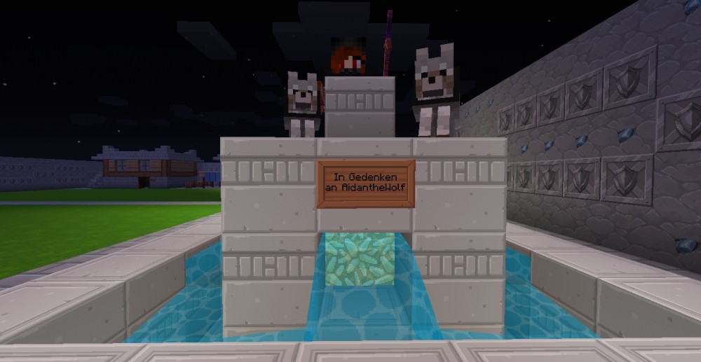 ᐅ Brunnen mit Heldenstatue in Minecraft bauen - minecraft 