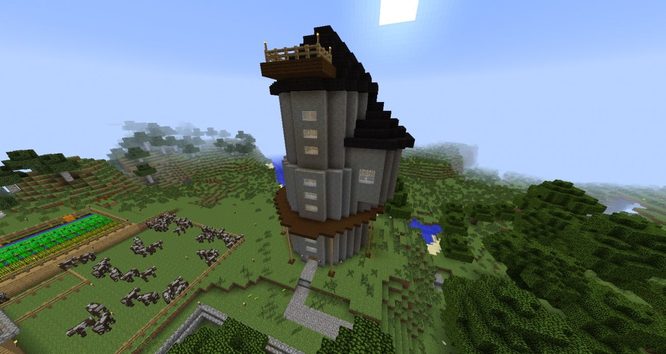 ᐅ Build Castle Tower / Lookout Tower in Minecraft - minecraft