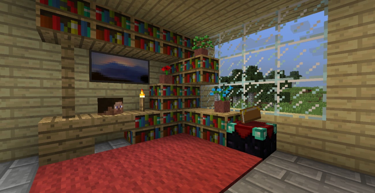 ᐅ Build Decorative Bookshelf In Minecraft Minecraft Bauideen De