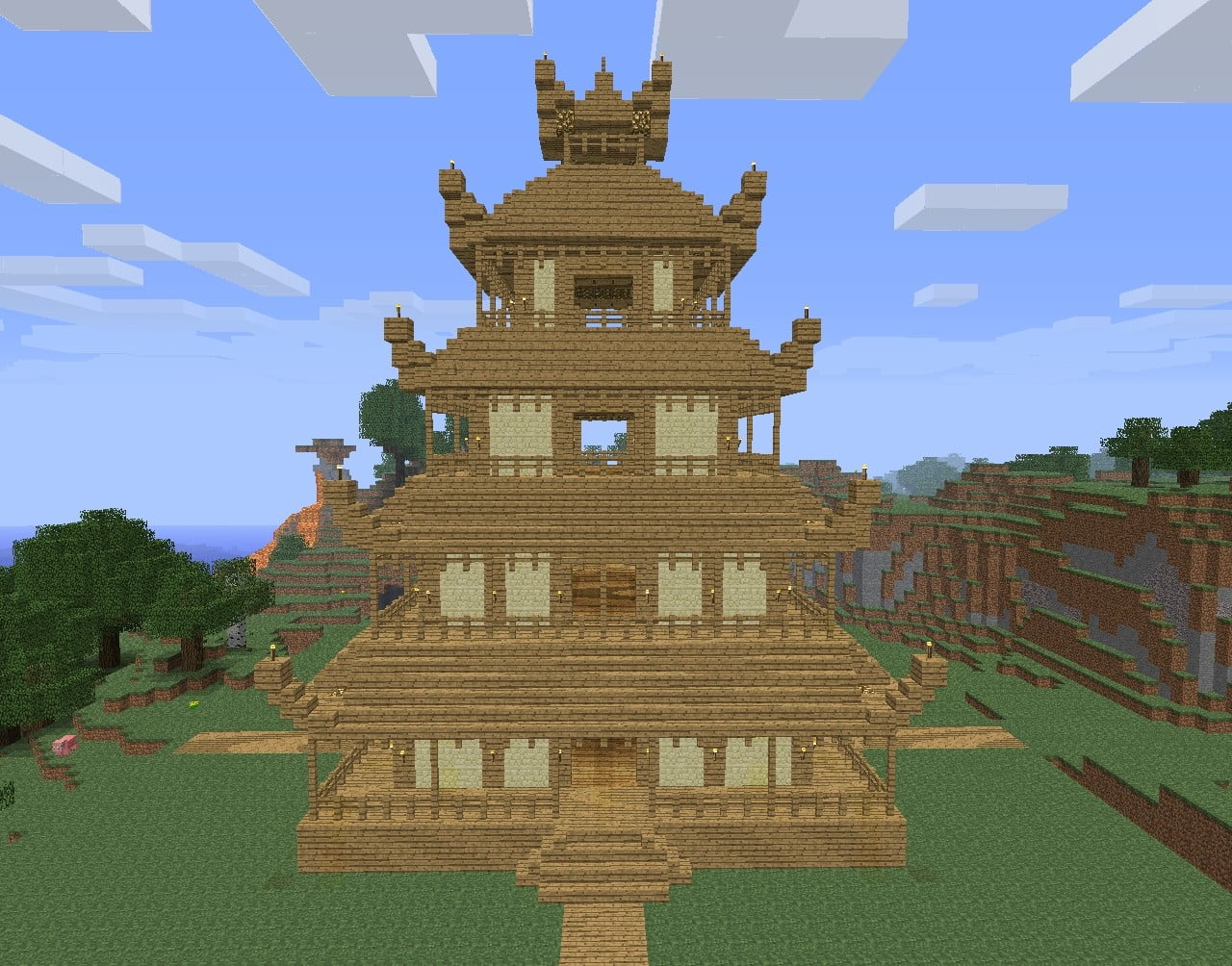 ᐅ Großer Chinesischer Tempel in Minecraft bauen 