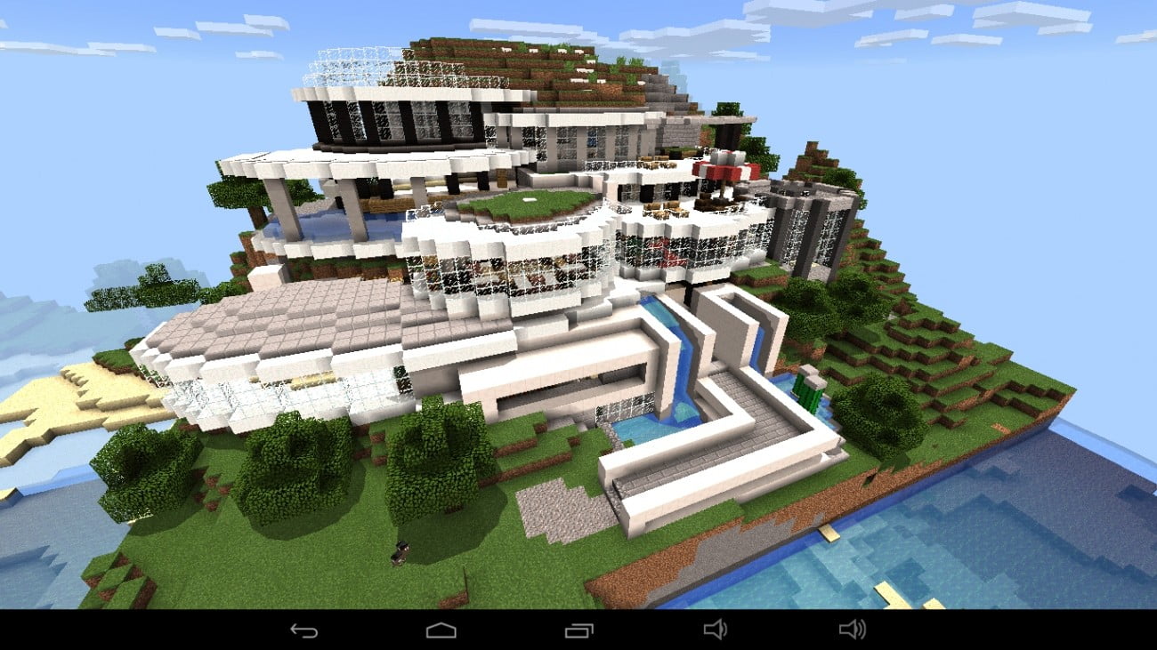 ᐅ Grosses Abstraktes Haus Am Berg In Minecraft Bauen