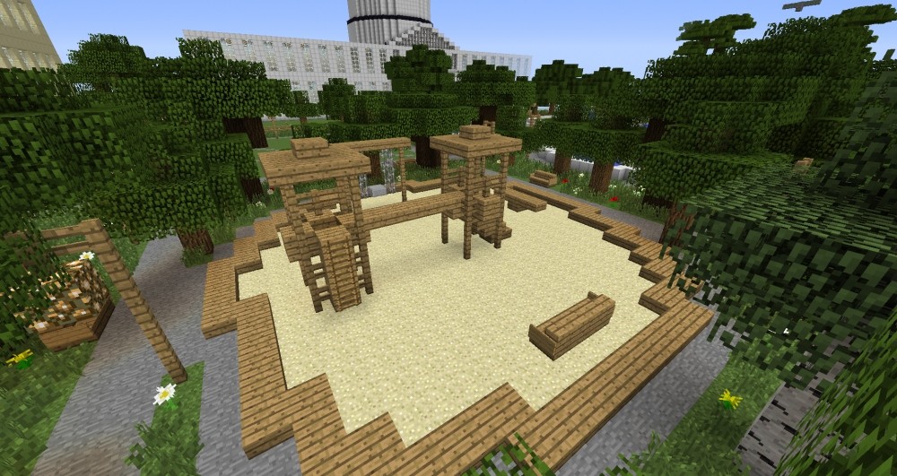  Stadtpark in Minecraft bauen - minecraft -bauideen.de