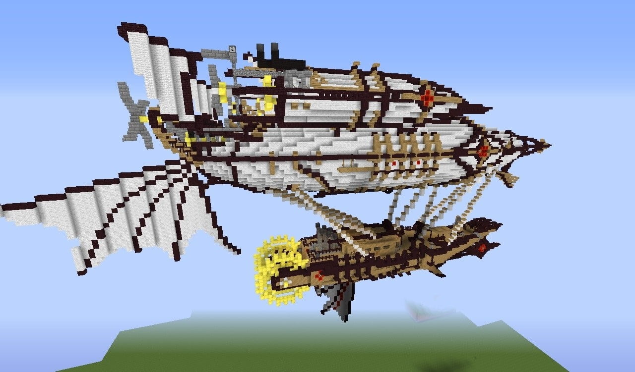 ᐅ Build Steampunk Airship In Minecraft Minecraft Bauideen De Разрешение фот...